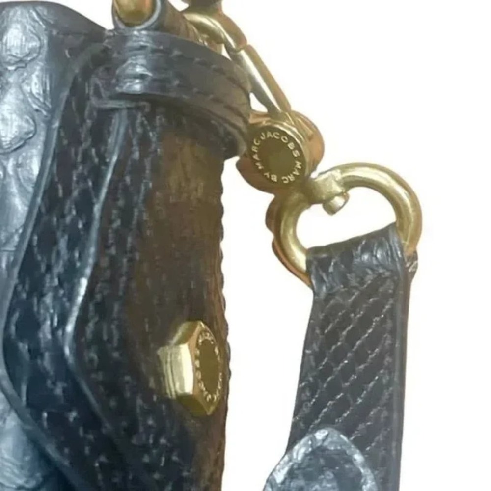 Marc By Marc Jacobss Black Embossed Python Leathe… - image 8